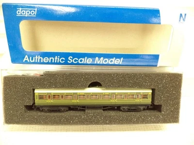Dapol N-Gauge Maunsell Coach, 3-й класс с подкладкой зеленый - Изображение 1 из 2