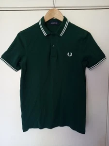 Fred Perry Grün Polo Baumwolle T-Shirt Größe S 36" Brustumfang - Bild 1 von 6