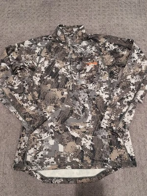 Sitka Traverse Midweight Quarter Zip Fleece Large   EV2 See Description!! - Image 1 of 4