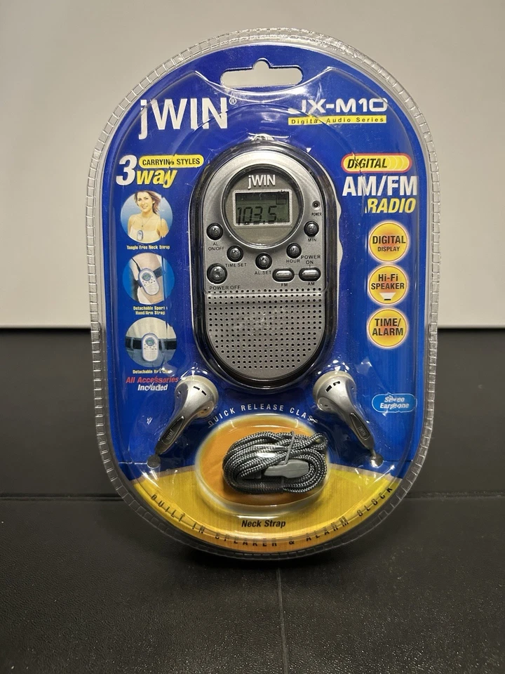 JWIN JX-M10 AM/FM, linterna, alimentación de 3 vías, conector para auriculares, antena telescópica Foto 1 de 2