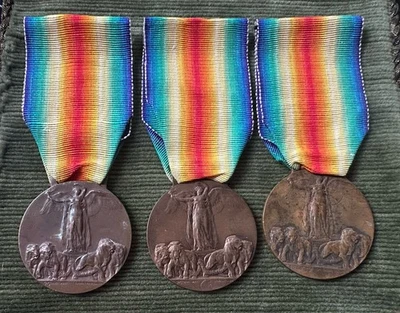 LE TRE VARIANTI DELLA MEDAGLIA VITTORIA INTERALLEATA ITALIANA ww1 IWW 1°gm - Immagine 1 di 2