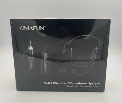 KIMAFUN Wireless Lavalier Microphone System Wireless 2.4GHz, KM-G70-2 - Image 1 of 4
