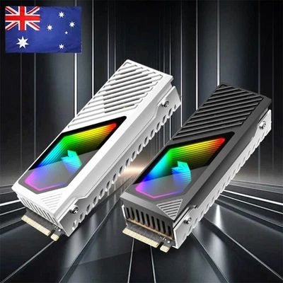 M.2 2280 SSD Heatsink SSD Aluminum Alloy Radiator Built-in Fan 5V 3 Pin ARGB - Image 1 of 4