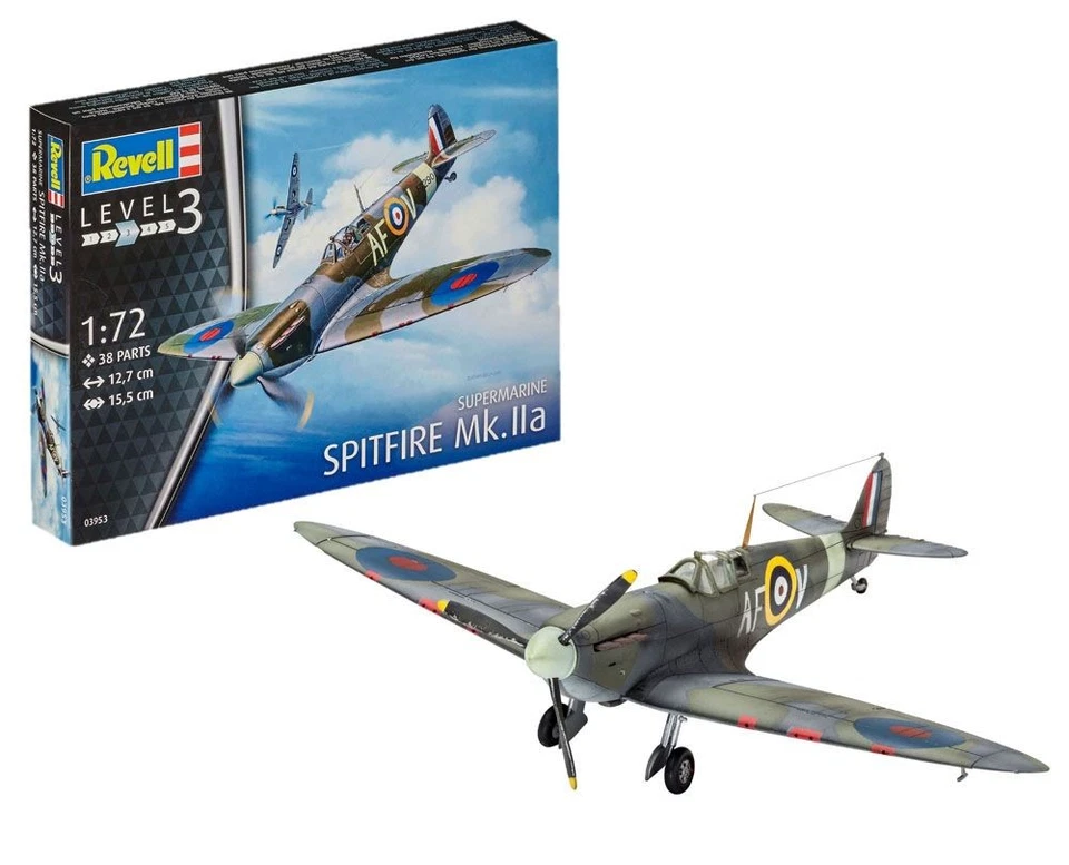 REVELL 03953 SPITFIRE MK.IIA MODELLO REVELL 1/72 - Immagine 1 di 1