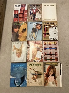 play boy magazine lot of 12 vintage from 60s, 70s. - Bild 1 von 2