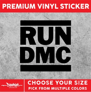 RUN DMC [VINYL STICKER]-for Car/Truck WINDOW-LAPTOP-FOLDER-YOU PICK COLOR/SIZE - Picture 1 of 6
