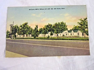 Vintage 1950 66 Court klimatisierte Cottages Vinita Oklahoma Postkarte - Bild 1 von 2