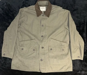 Orvis Barn Jacket Mens Field Chore Coat Size 2XL Quilted Liner Brn Collar Green - Picture 1 of 13