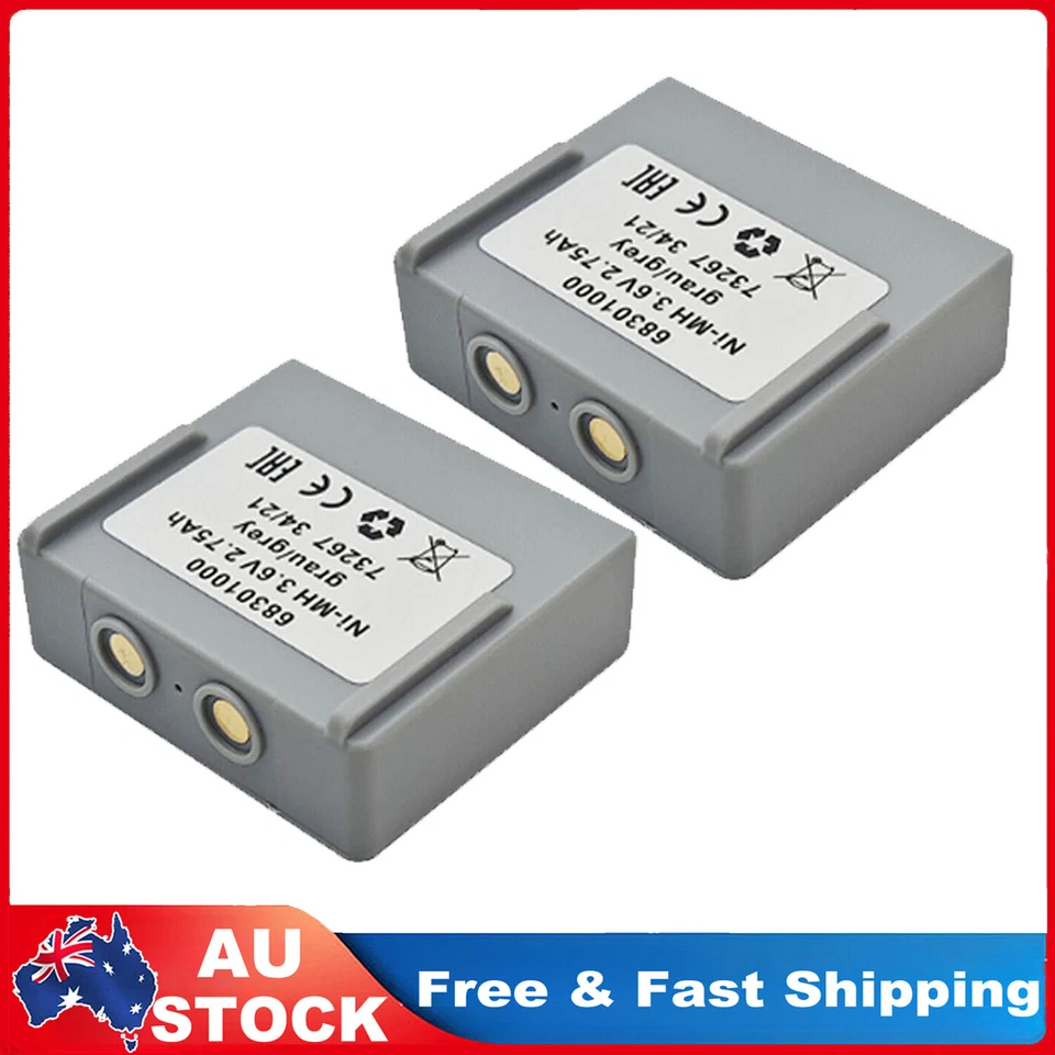 2x 68301000 3.6V 2750mAh Rechargeable Ni-MH Battery for Hetronic Remote 68300900 - image 1 of 4
