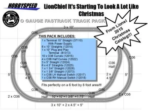 LIONEL FASTRACK LIONCHIEF IT'S STARTING TO LOOK LOT LIKE CHRISTMAS LAYOUT NEW - Picture 1 of 2