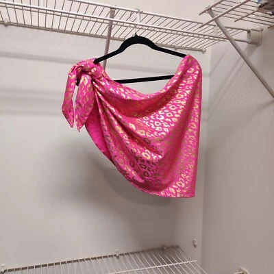 Traje de baño para mujer Cubrir Playa Elastizado Envolvente Falda Rosa Dorado Animal Estampado de Guepardo Foto 1 de 4