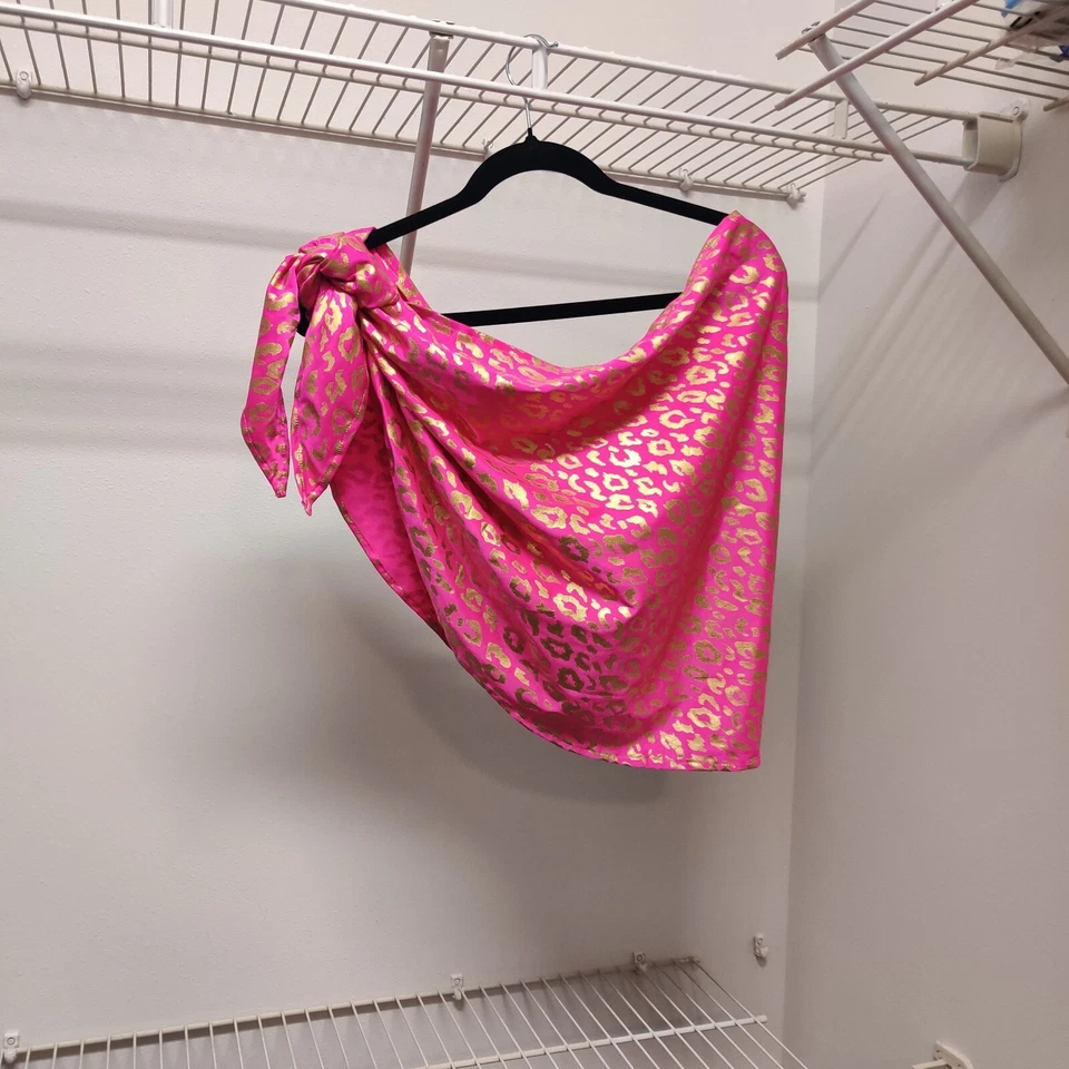 Traje de baño para mujer Cubrir Playa Elastizado Envolvente Falda Rosa Dorado Animal Estampado de Guepardo Foto 1 de 4