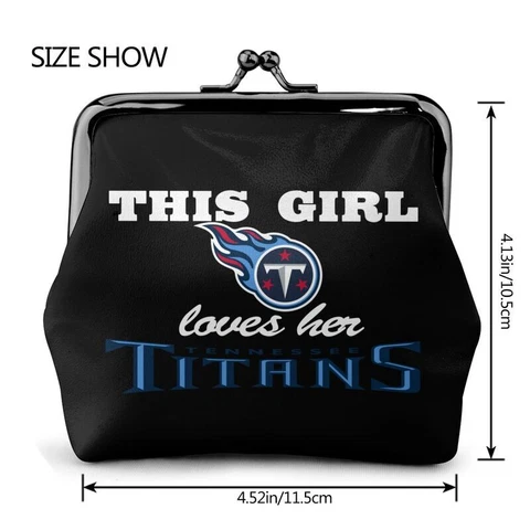 “This Girl Loves Her"Tennessee Titans Leather Coin Purse Change Purse Wallet Cover