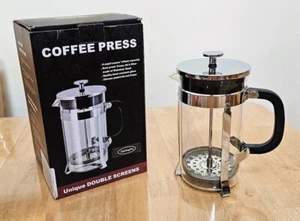 Sterling Pro Coffee Press Stainless Steel 8 Cup (32 oz)  - Double Screens - Picture 1 of 7