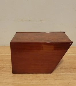 Vintage Holz Wurzelholz Einzel Uhrenbox Magnetverschluss Holz Aufbewahrungsbox - Bild 1 von 10