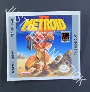 Gameboy Color Metroid 2 Return Of Samus Replacement Label Decal Glossy Sticker