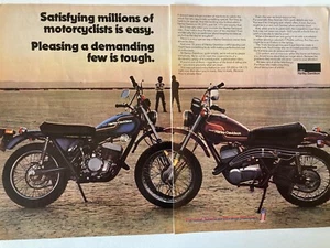 1975 Harley Davidson Motorcycle Two Page Print Ad AMF - Picture 1 of 3
