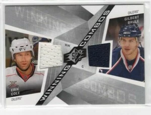Erik Cole Gilbert Brule 08-09 UD SPX Winning Combos Jersey Edmonton Oilers - Imagen 1 de 1