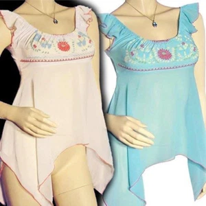 Nuevo Top Transparente Asimétrico Y2K Para Mujer S Hecho en EE. UU. Fairycore Boho Fairy Princess - Imagen 1 de 7