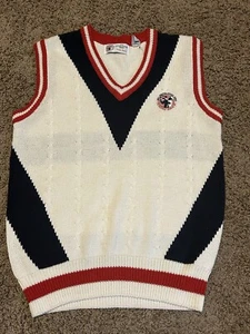 Vintage 1992 United States Open Pebble Beach Sweater Vest Men’s Size L - Picture 1 of 4