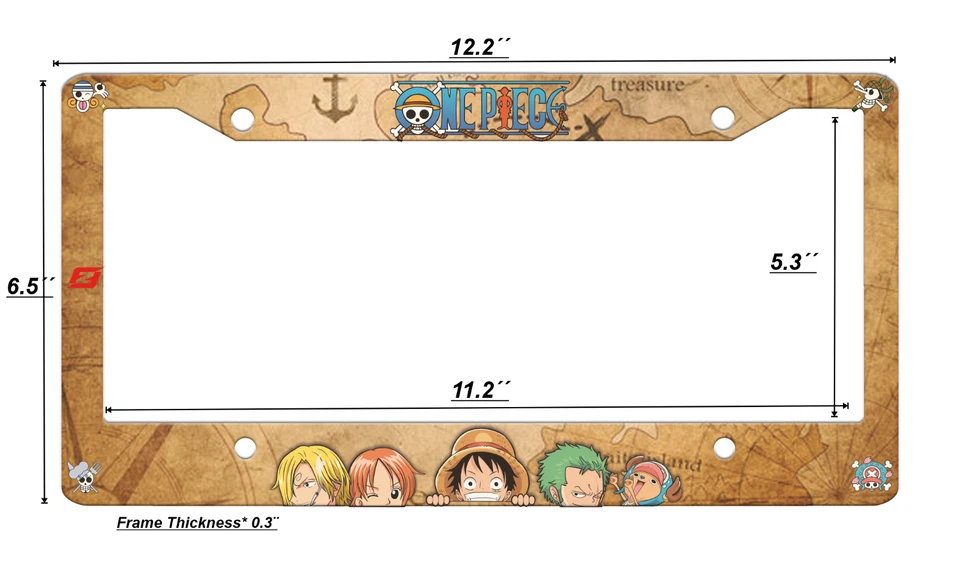 LICENSE PLATE FRAME ONE PIECE ANIME - Image 1 of 1