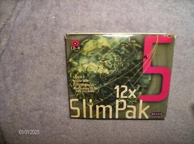 NEW 5 PACK CD-R GRADE A SILVER BLUE FOR DATA & AUDIO 12X - Image 1 of 4