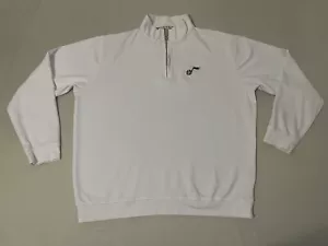 Peter Millar Has Interlock 1/4 Zip Sweater Men’s Size XL White - Picture 1 of 5
