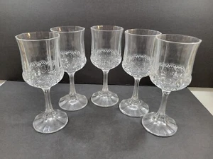5 Cristal De Flandre Fascination Copa de Vino Texturizada Corte Acanalado Vástago 6 5/8" - Imagen 1 de 15