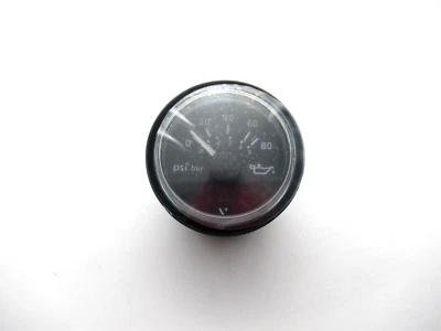 Vdo Veratron Marine VL Engine Oil Pressure Gauge 0-80psi 0-5bar Black 12/24v - Image 1 of 4