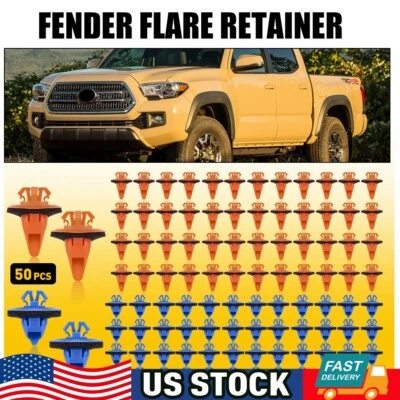 100x Fender Wheel Flare Moulding Clips Retainer Kit For Toyota Tacoma FJ Cruiser - Image 1 of 4