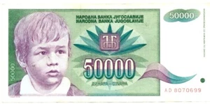 50.000 Jugoslawische DINAR - # AD 807 0699 - Bild 1 von 2
