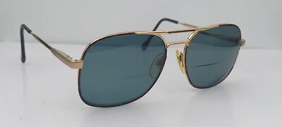 Gafas de sol vintage Luxottica Carlos rojo dorado piloto SOLO MARCOS Italia Foto 1 de 4