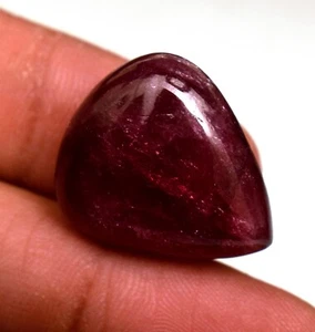 Natural Pink Tourmaline Heart Shape Cabochon 26.20 C Ct Certified Loose Gem - Picture 1 of 5