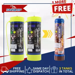 FREE SHIPPING CREAM CHARGERS 2 X 3.3L STARTWHIP MAX XL + FREE 580 & NOZZLES - Picture 1 of 9