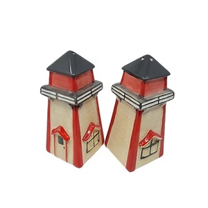 Faro Sale Pepe Shaker Lisa Audit Ceramica dipinta a mano Nautica NUOVO - Foto 1 di 7