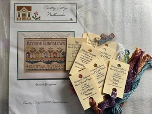 Country Cottage Needleworks- Bayside Bungalows Chart, threads and Buttons - Picture 1 of 3