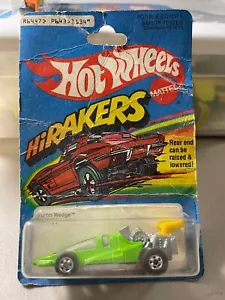 Vintage Hot Wheels 1979 Green Hi Rakers Turbo Wedge Blackwall OVP - Bild 1 von 1