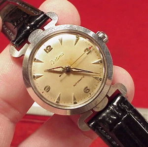 Vintage CERTINA AUTOMATIK ART DECO 17J EDELSTAHL ARMBANDUHR TICKABIT REF 5509 - Bild 1 von 19