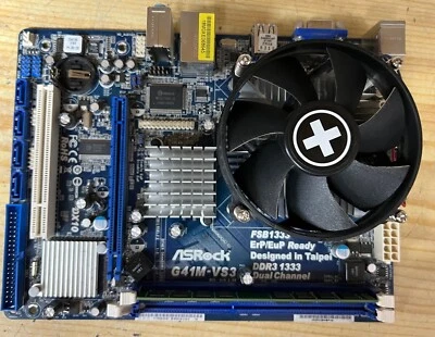 Placa base y micro Intel Core E6400 - Imagen 1 de 4