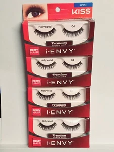 Paquete de 4 pestañas Kiss i Envy Premium Remy cabello humano Hollywood 04 KPE51 - Imagen 1 de 4