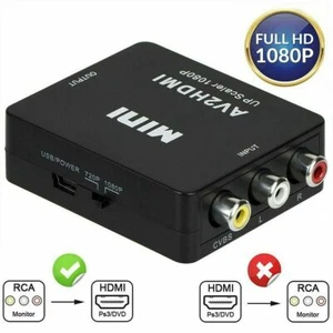 RCA AV to HDMI HD Converter Composite CVBS Audio Video Adapter Wii NES SNES - Picture 1 of 10