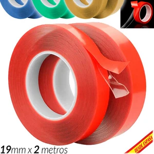 Band Adhesive Double Sided Acrylic Roll Transparent Extra Strong 19 MM X 2 MT - Picture 1 of 12