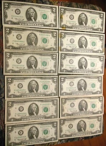 Lot of 23 1976 $2 notes including Four Consecutive Crisp New - Picture 1 of 4