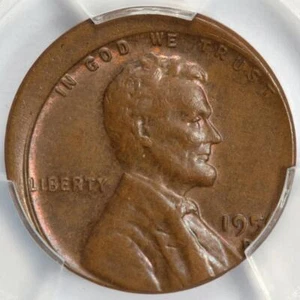 1956 D PCGS MS62 6% Misaligned Die MAD Wheat Cent Mint Error Very Rare - Bild 1 von 4