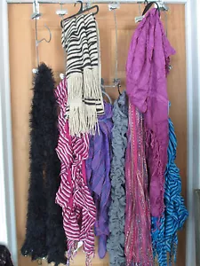 Paket mit 8 Schals, modischen Schals, transparent, neu ohne Etikett, West Loop - Bild 1 von 4