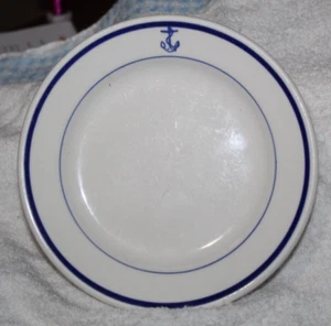 Shenango Navy Anchor China Saucer 6 1/4" - Picture 1 of 2