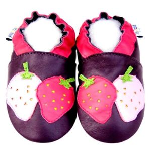 Jinwood Soft Sole Leather Baby Girl Gift Infant Shoes StrawberryPurple 18-24M 