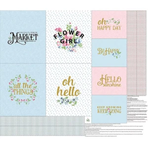 Tulip Cottage Sparkle Home Décor Zipper Pouch and Tote Panel Riley Blake Designs - Picture 1 of 3