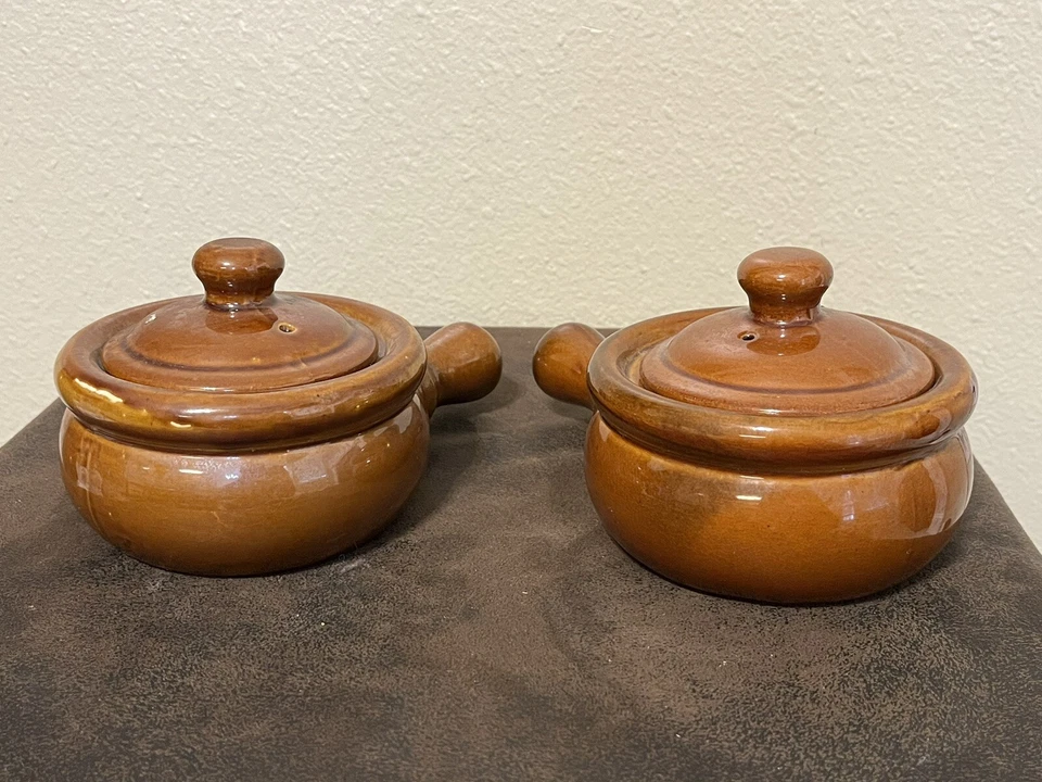 Set Of 2 - French Onion Soup Bowls w/ Handles Chaozhou Stoneware Tea Coffee Pots - Image 1 of 4