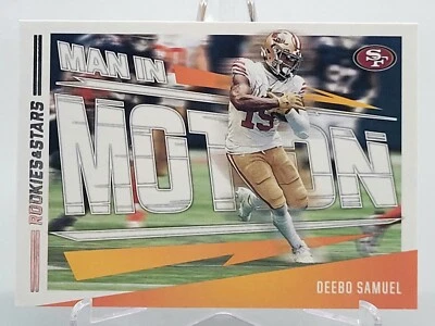 2023 PANINI ROOKIES & STARS DEEBO SAMUEL MAN IN MOTION FOOTBALL CARD  49ERS NFL  - Image 1 of 2